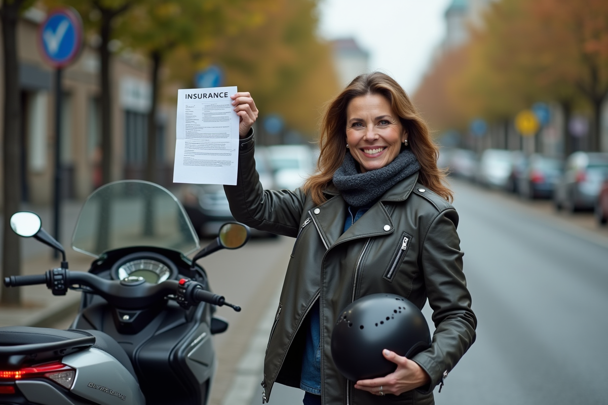 Femme avec casque et papiers d