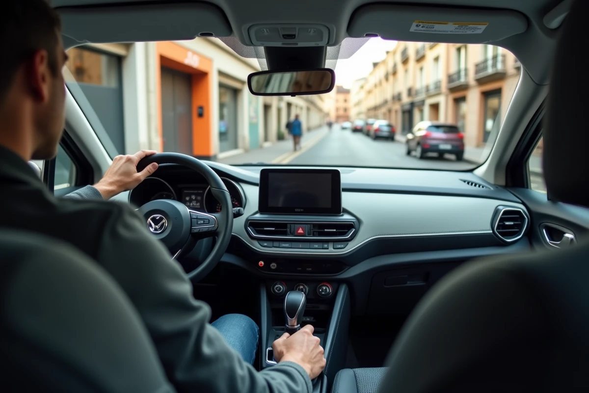 Intérieur moderne de la voiture la plus vendue en France en 2026 vue du conducteur