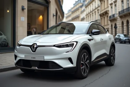Voiture compacte française la plus vendue en 2026 garée dans une rue parisienne